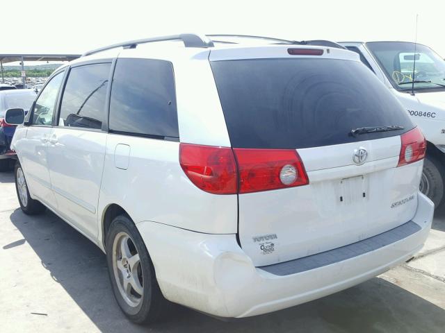 5TDZA22C06S475712 - 2006 TOYOTA SIENNA XLE WHITE photo 3