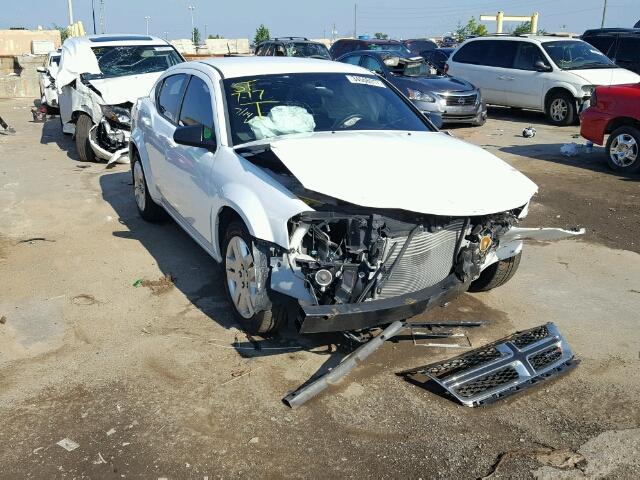 1C3CDZAB7CN294031 - 2012 DODGE AVENGER WHITE photo 1