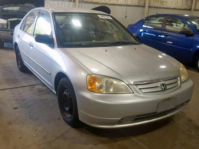 JHMES16591S004688 - 2001 HONDA CIVIC LX SILVER photo 1