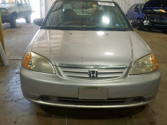 JHMES16591S004688 - 2001 HONDA CIVIC LX SILVER photo 9