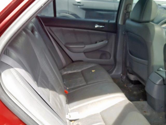 1HGCM66594A042515 - 2004 HONDA ACCORD EX MAROON photo 6