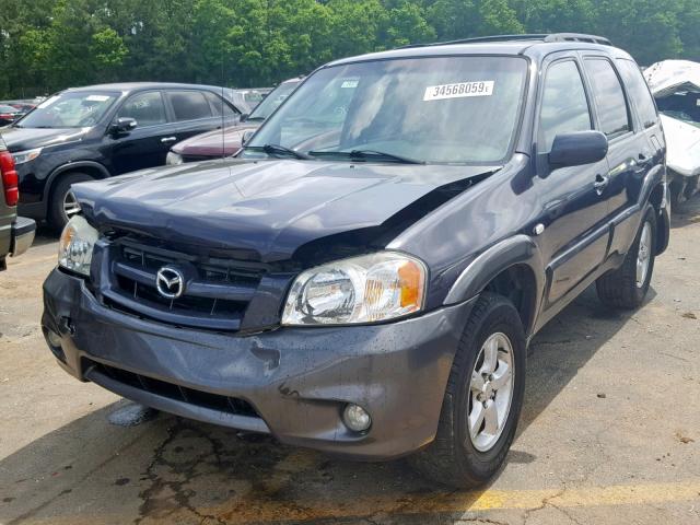 4F2CZ06145KM48417 - 2005 MAZDA TRIBUTE S GRAY photo 2