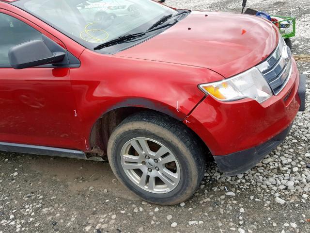 2FMDK3GC5ABB72565 - 2010 FORD EDGE SE RED photo 9