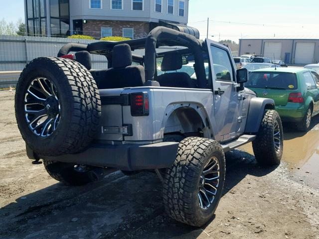 1C4AJWAG2EL171791 - 2014 JEEP WRANGLER S GRAY photo 4