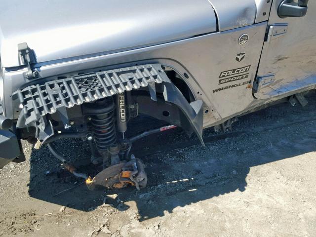 1C4AJWAG2EL171791 - 2014 JEEP WRANGLER S GRAY photo 9