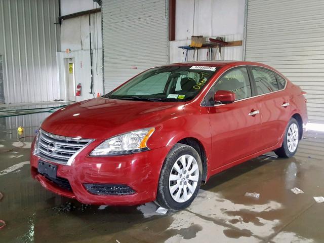 3N1AB7AP4DL779403 - 2013 NISSAN SENTRA SV RED photo 2