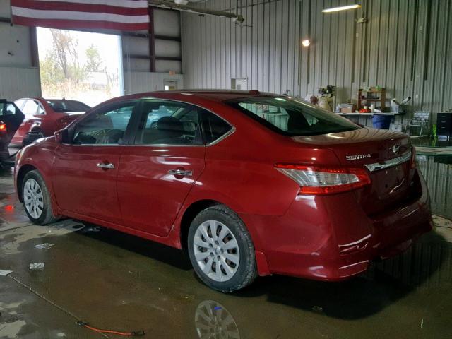 3N1AB7AP4DL779403 - 2013 NISSAN SENTRA SV RED photo 3