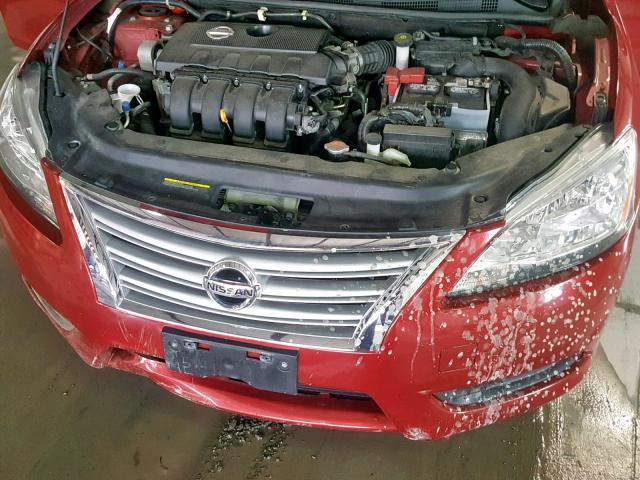 3N1AB7AP4DL779403 - 2013 NISSAN SENTRA SV RED photo 7