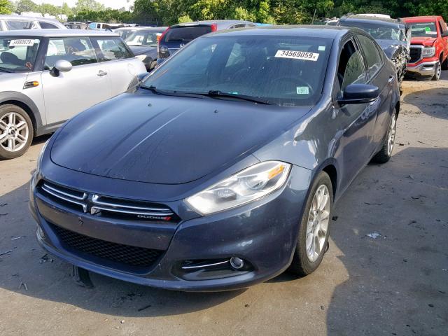 1C3CDFCH9DD176604 - 2013 DODGE DART LIMIT BLUE photo 2