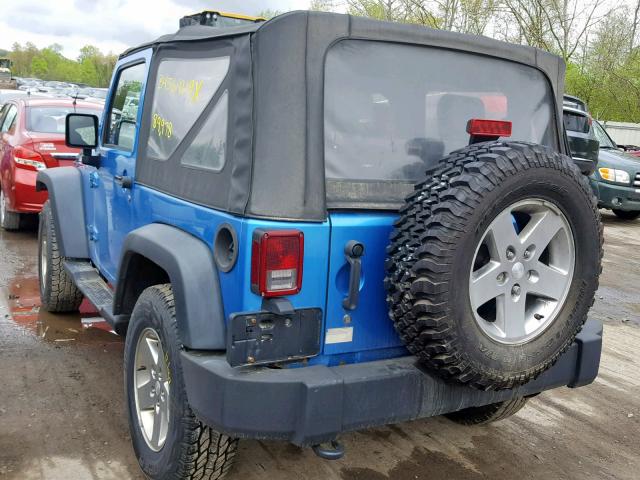 1J4AA2D16AL173712 - 2010 JEEP WRANGLER S BLUE photo 3