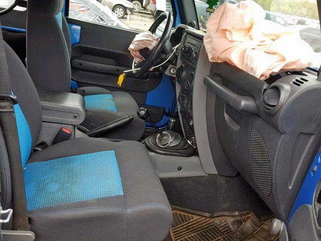 1J4AA2D16AL173712 - 2010 JEEP WRANGLER S BLUE photo 5