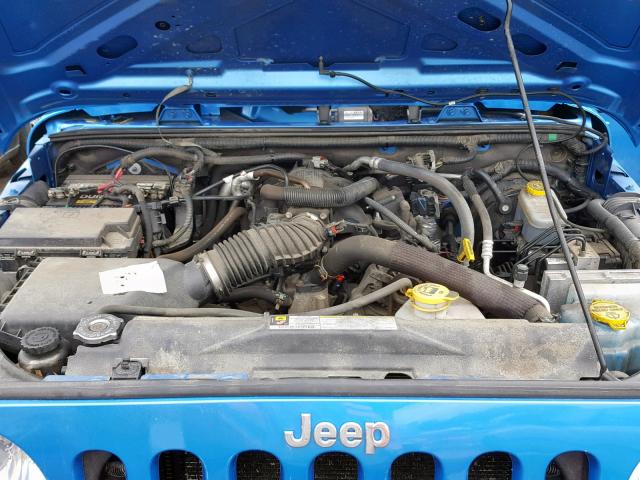 1J4AA2D16AL173712 - 2010 JEEP WRANGLER S BLUE photo 7