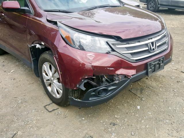 5J6RM4H76DL083064 - 2013 HONDA CR-V EXL BURGUNDY photo 9