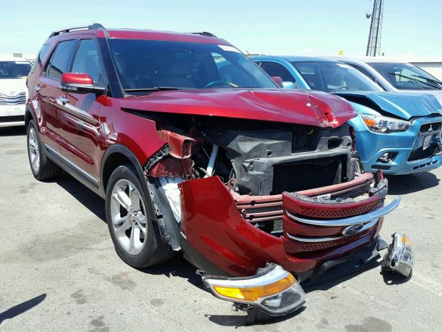 1FM5K8F80FGA04542 - 2015 FORD EXPLORER L RED photo 1