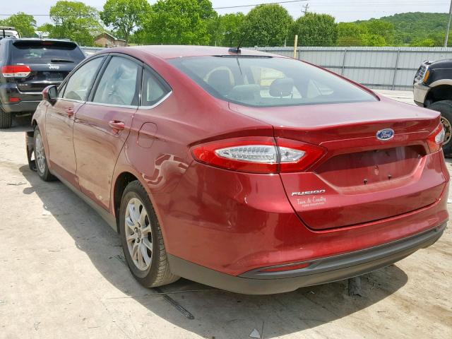 3FA6P0G76GR364156 - 2016 FORD FUSION S RED photo 3