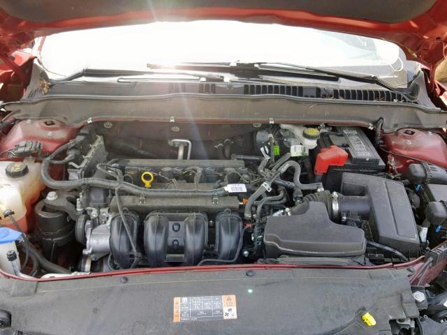 3FA6P0G76GR364156 - 2016 FORD FUSION S RED photo 7