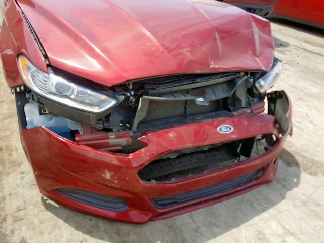 3FA6P0G76GR364156 - 2016 FORD FUSION S RED photo 9