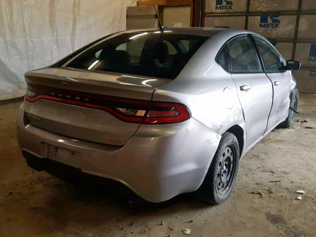 1C3CDFBBXED801574 - 2014 DODGE DART SXT SILVER photo 4