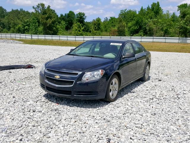1G1ZB5EB7AF262629 - 2010 CHEVROLET MALIBU LS BLACK photo 2