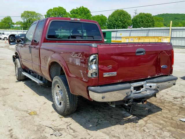 1FTSX21536ED79467 - 2006 FORD F250 SUPER MAROON photo 3