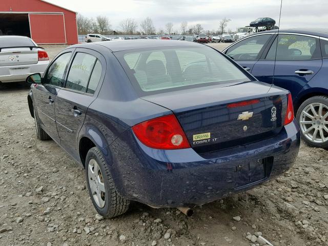 1G1AL55F987328521 - 2008 CHEVROLET COBALT LT BLUE photo 3