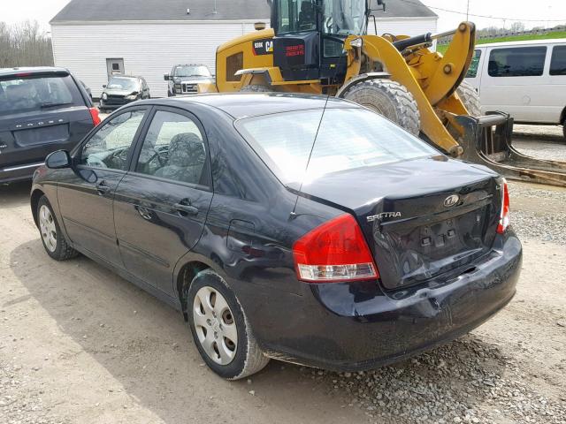 KNAFE221595632664 - 2009 KIA SPECTRA EX BLACK photo 3