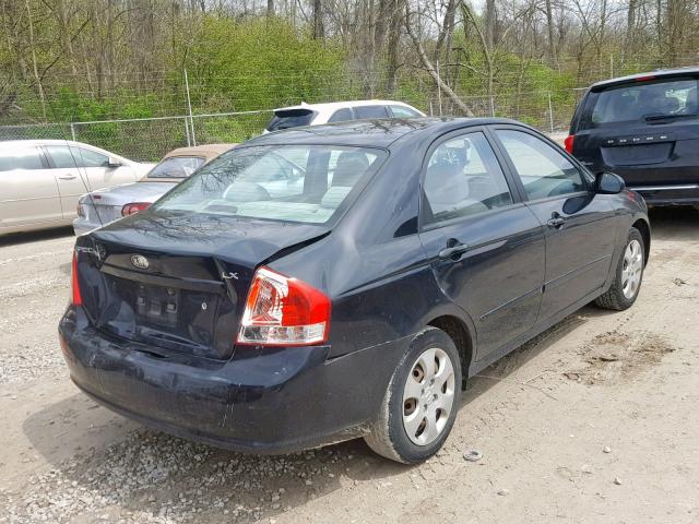 KNAFE221595632664 - 2009 KIA SPECTRA EX BLACK photo 4