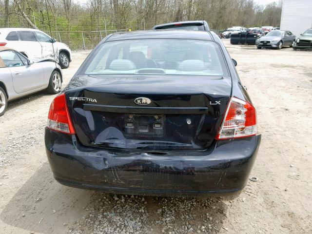 KNAFE221595632664 - 2009 KIA SPECTRA EX BLACK photo 9