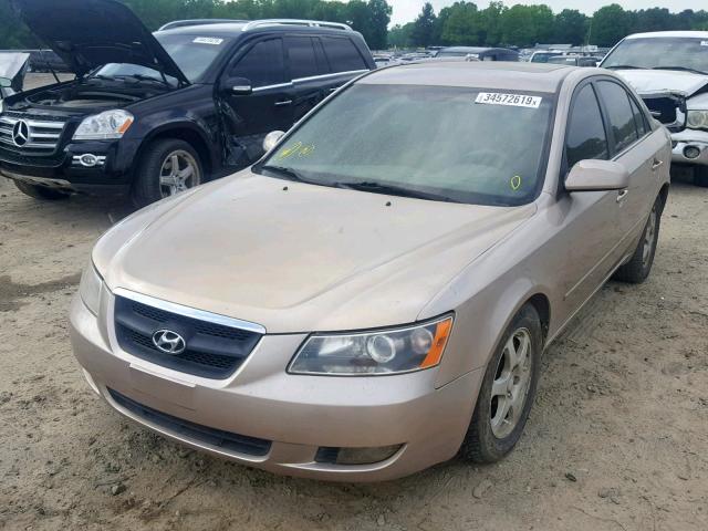 5NPEU46F96H098843 - 2006 HYUNDAI SONATA GLS BEIGE photo 2