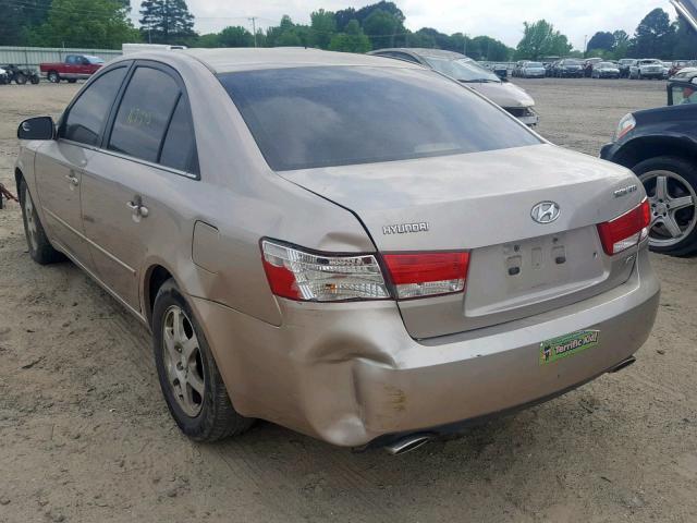 5NPEU46F96H098843 - 2006 HYUNDAI SONATA GLS BEIGE photo 3