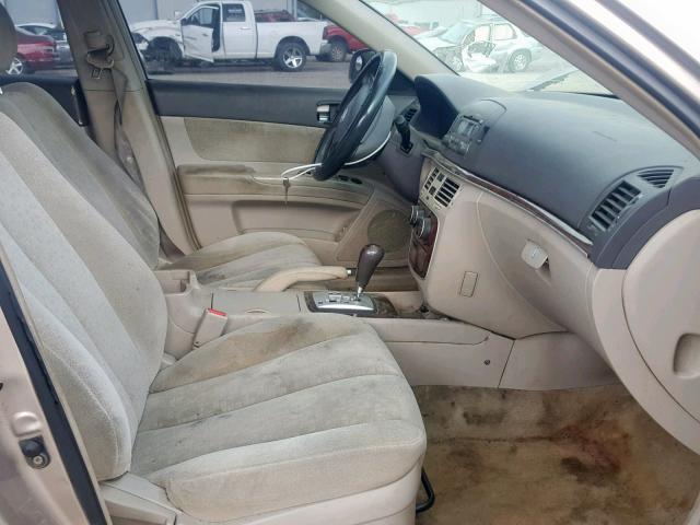 5NPEU46F96H098843 - 2006 HYUNDAI SONATA GLS BEIGE photo 5