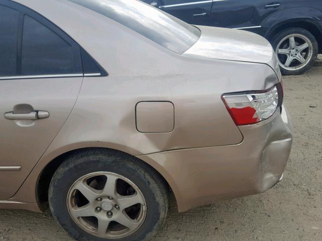 5NPEU46F96H098843 - 2006 HYUNDAI SONATA GLS BEIGE photo 9