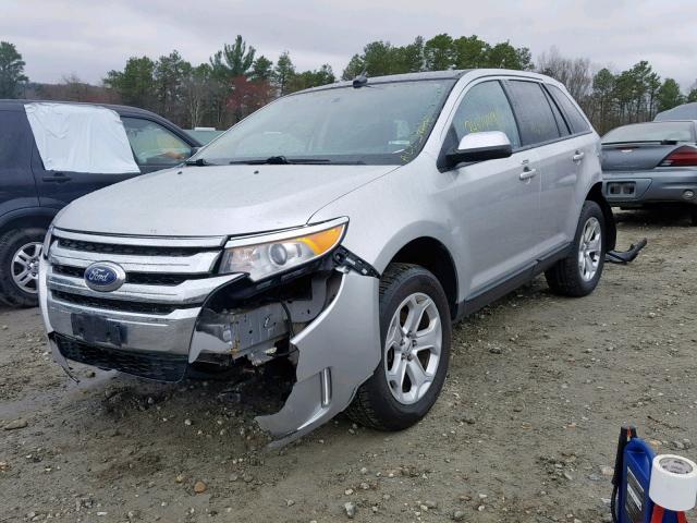 2FMDK4JC6DBB89233 - 2013 FORD EDGE SEL SILVER photo 2