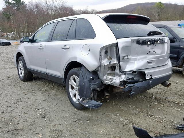 2FMDK4JC6DBB89233 - 2013 FORD EDGE SEL SILVER photo 3