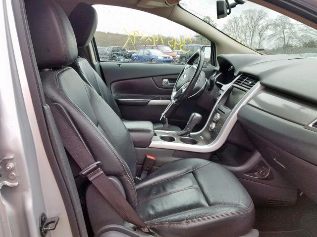 2FMDK4JC6DBB89233 - 2013 FORD EDGE SEL SILVER photo 5