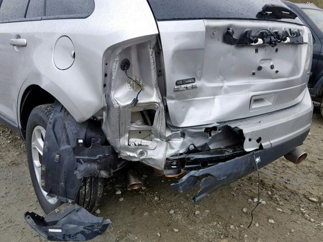 2FMDK4JC6DBB89233 - 2013 FORD EDGE SEL SILVER photo 9