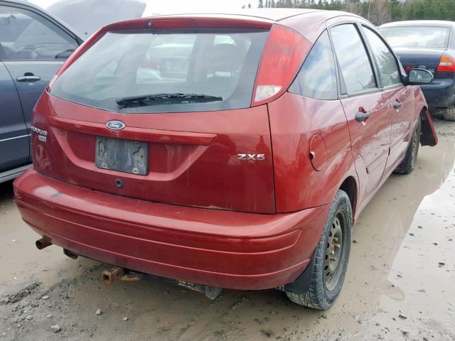 3FAFP37N55R154970 - 2005 FORD FOCUS ZX5 RED photo 4