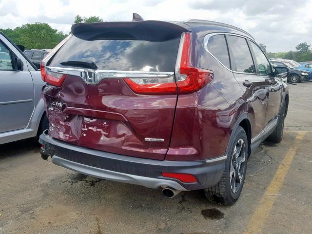 5J6RW1H99JL011426 - 2018 HONDA CR-V TOURI MAROON photo 4