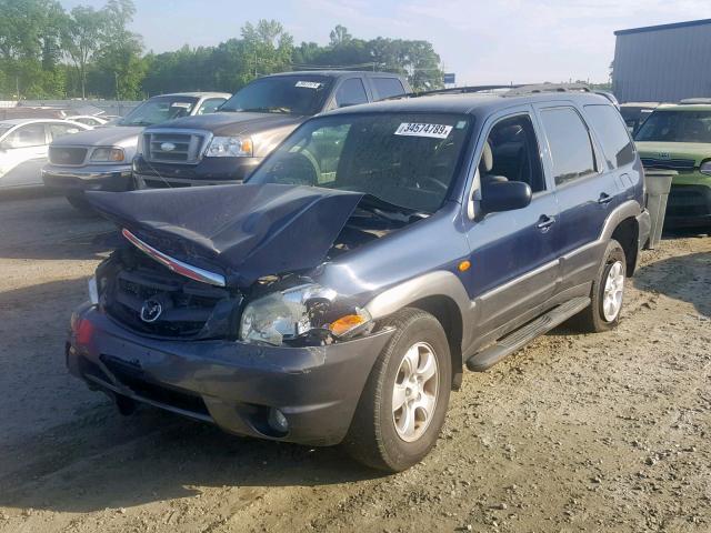 4F2CZ94184KM25549 - 2004 MAZDA TRIBUTE LX BLUE photo 2