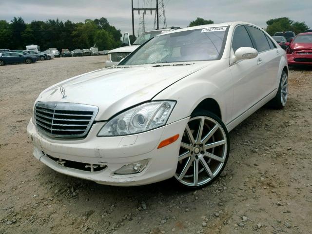 WDDNG71X17A025828 - 2007 MERCEDES-BENZ S 550 WHITE photo 2