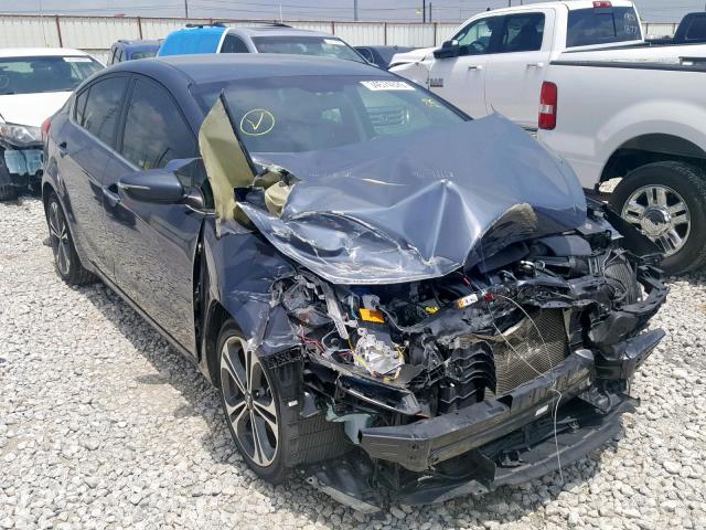 KNAFX4A82F5338672 - 2015 KIA FORTE EX GRAY photo 1