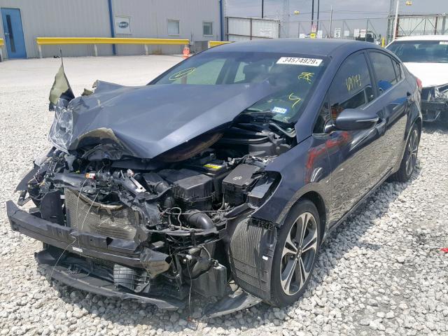 KNAFX4A82F5338672 - 2015 KIA FORTE EX GRAY photo 2