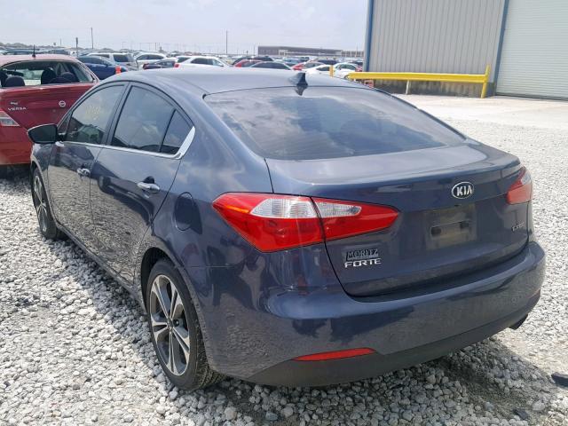 KNAFX4A82F5338672 - 2015 KIA FORTE EX GRAY photo 3