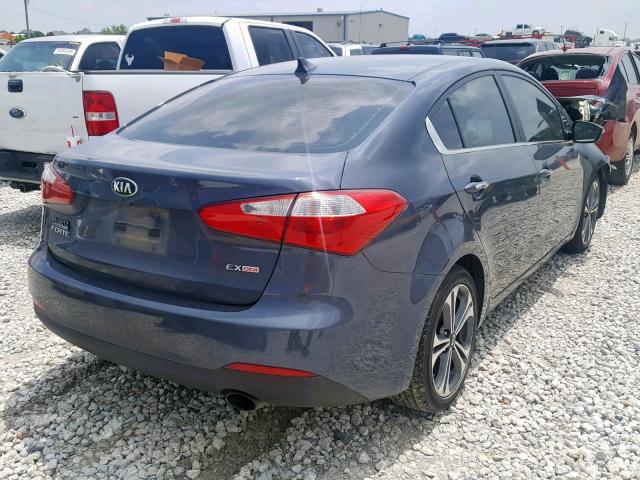 KNAFX4A82F5338672 - 2015 KIA FORTE EX GRAY photo 4