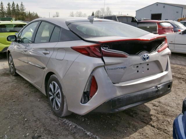 JTDKARFP8J3068321 - 2018 TOYOTA PRIUS PRIM 银色 照片 3