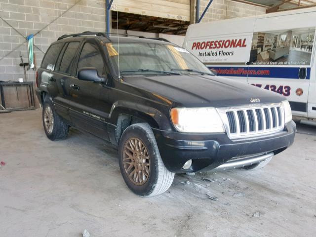 1J4GX58S24C207176 - 2004 JEEP GRAND CHER BLACK photo 1