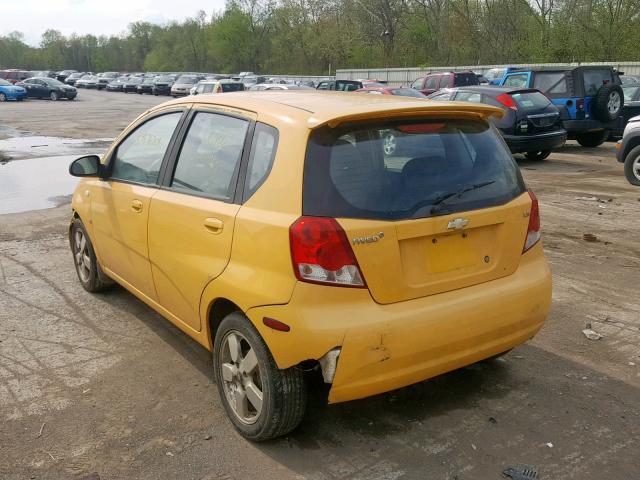 KL1TD666X8B074520 - 2008 CHEVROLET AVEO BASE ყვითელი ფოტო 3