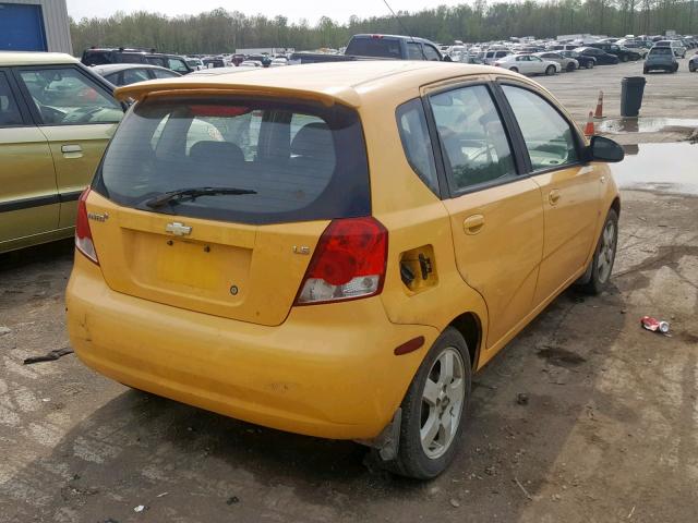 KL1TD666X8B074520 - 2008 CHEVROLET AVEO BASE ყვითელი ფოტო 4