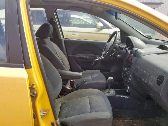 KL1TD666X8B074520 - 2008 CHEVROLET AVEO BASE ყვითელი ფოტო 5
