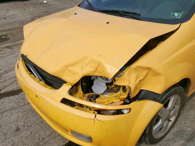 KL1TD666X8B074520 - 2008 CHEVROLET AVEO BASE ყვითელი ფოტო 9
